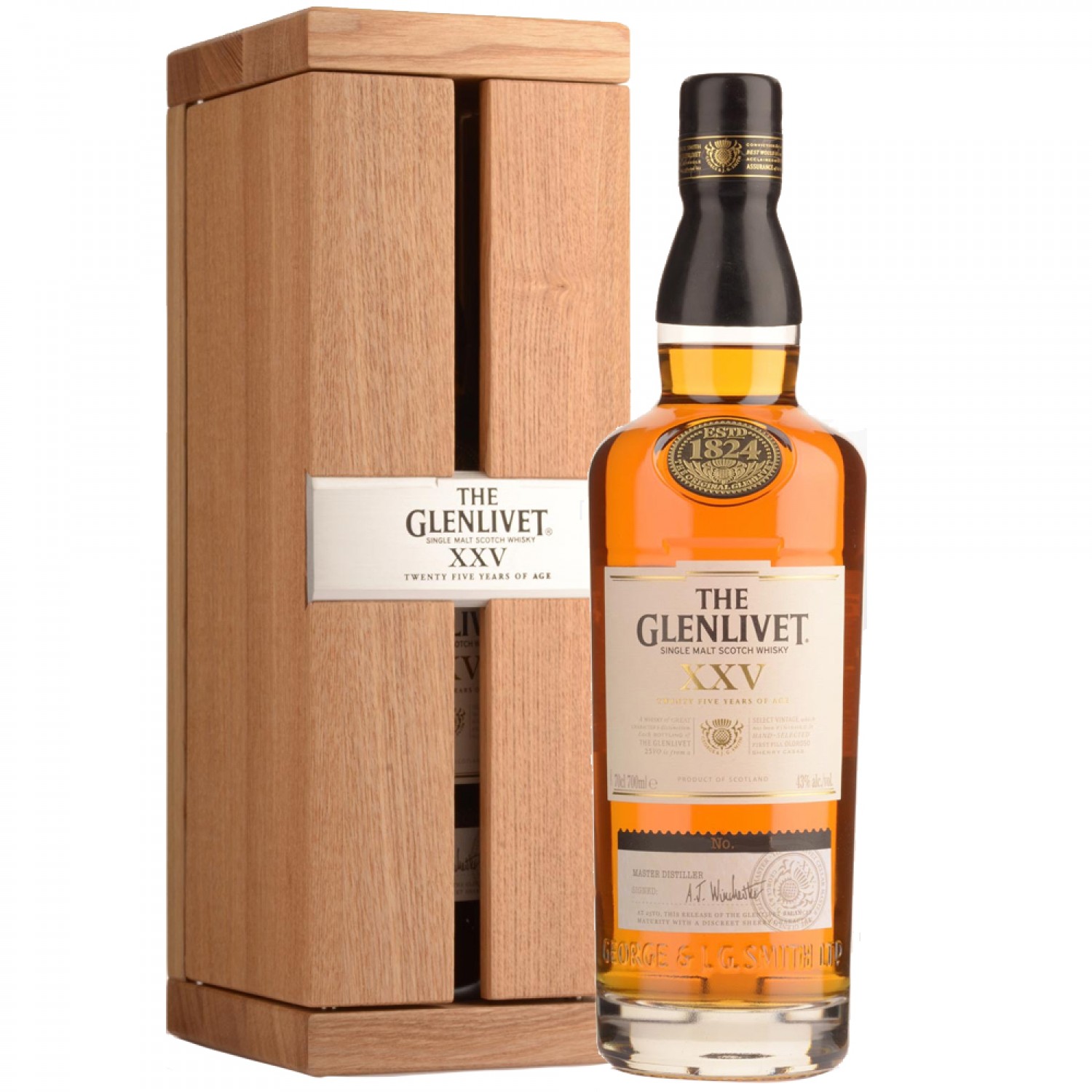 The Glenlivet 25 Years Old Single Malt Whisky 700ml Gift Box