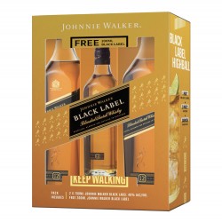 Johnnie Walker Black Label Scotch Whisky Gift Set (700ml x 2 + 200ml)